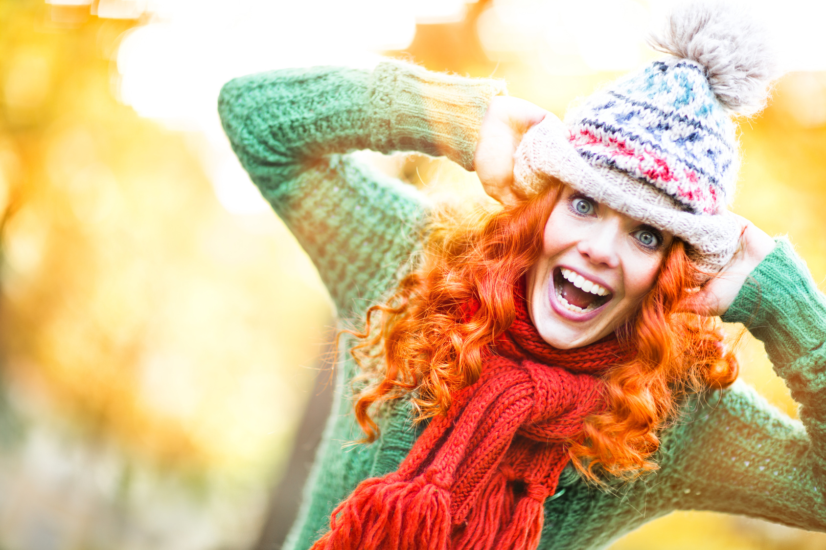 … Rothaarige Frau