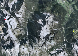 Aerofotografia: Campo neve SESTO PRATI DI CRODA ROSSA