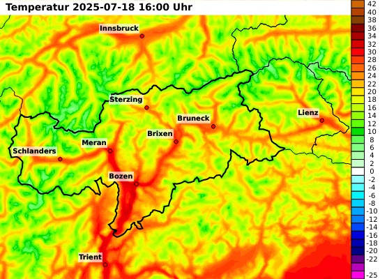 Temperature map