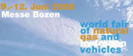 9. - 12 Juni 2005 Messe Bozen world fair af natural gas und hydrogen vehicles