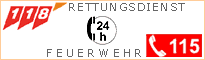 Rettungsdienst: 118 - Feuerwehr: 115