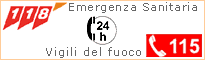 Emergenza sanitaria: 118 - Vigili del fuoco: 115
