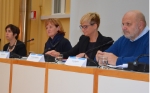 (v.l.n.r.) Silvia Vogliotti, Landsrätin Martha Stocker, Gleichstellungsrätin Michela Morandini und AFI-Präsident Toni Serafini 