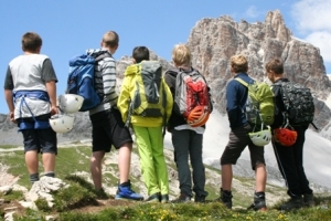 Jugendliche Bergsteiger