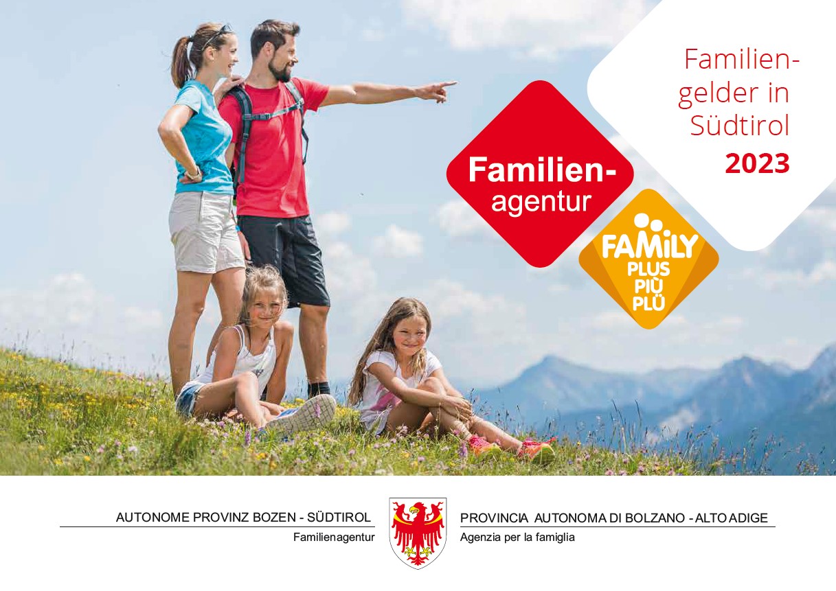 Cover Broschüre Familiengelder in Südtirol
