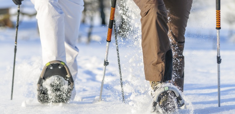  Zwei beim Schneeschuhwandern