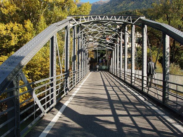 Widmannbrücke in Brixen, Ansicht