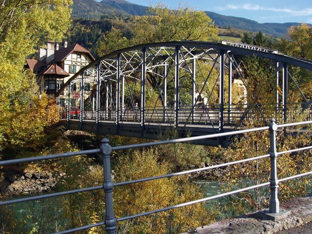 Widmannbrücke in Brixen, Ansicht