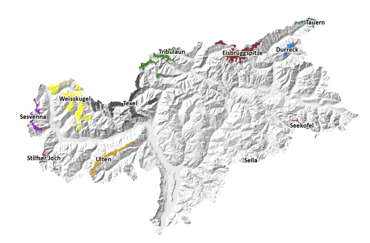 Steinwildkolonien in Südtirol